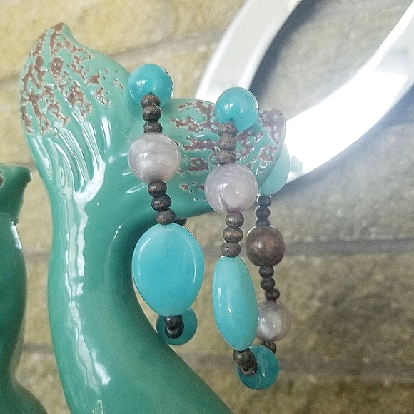 Blue & Brown Beaded Bracelet Set (2) - Picture 11 of 11